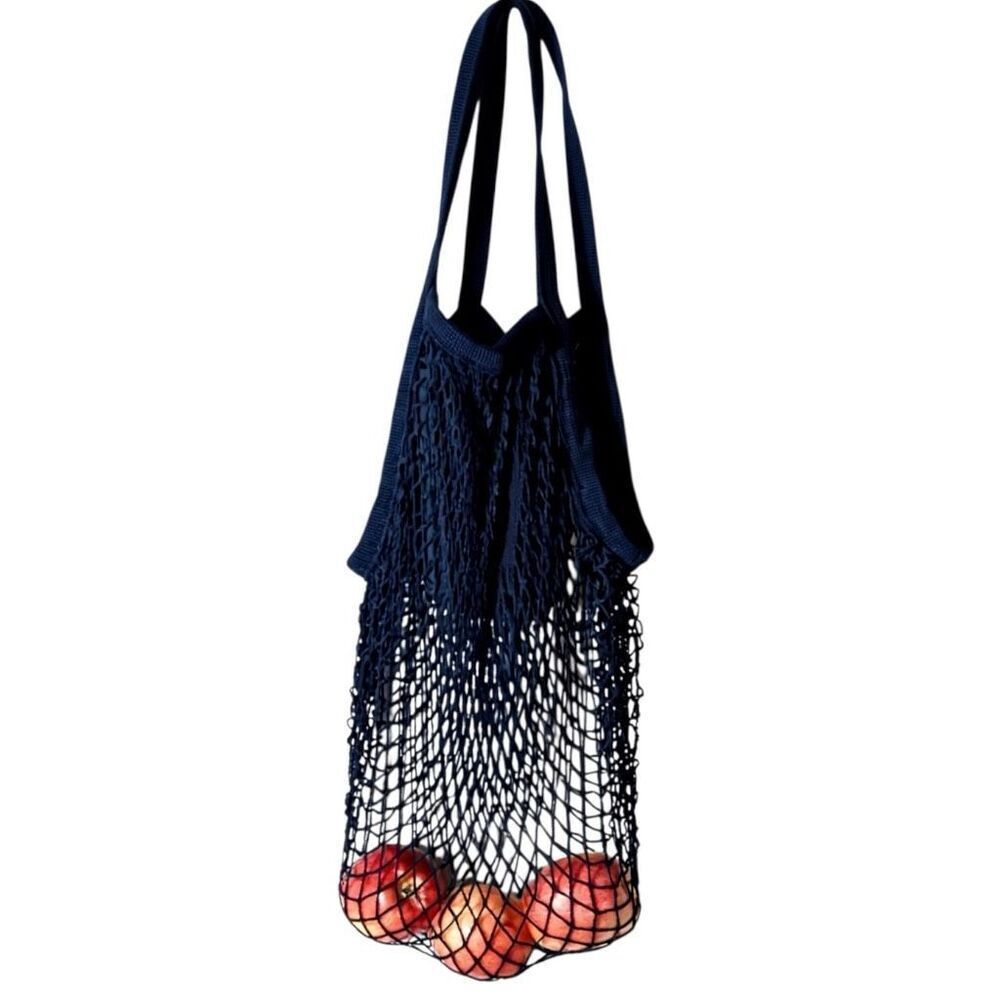 Graf Lantz Ami Net Market Tote - Navy, Eco-Friendly Beach Tote Bag, Made in USA
